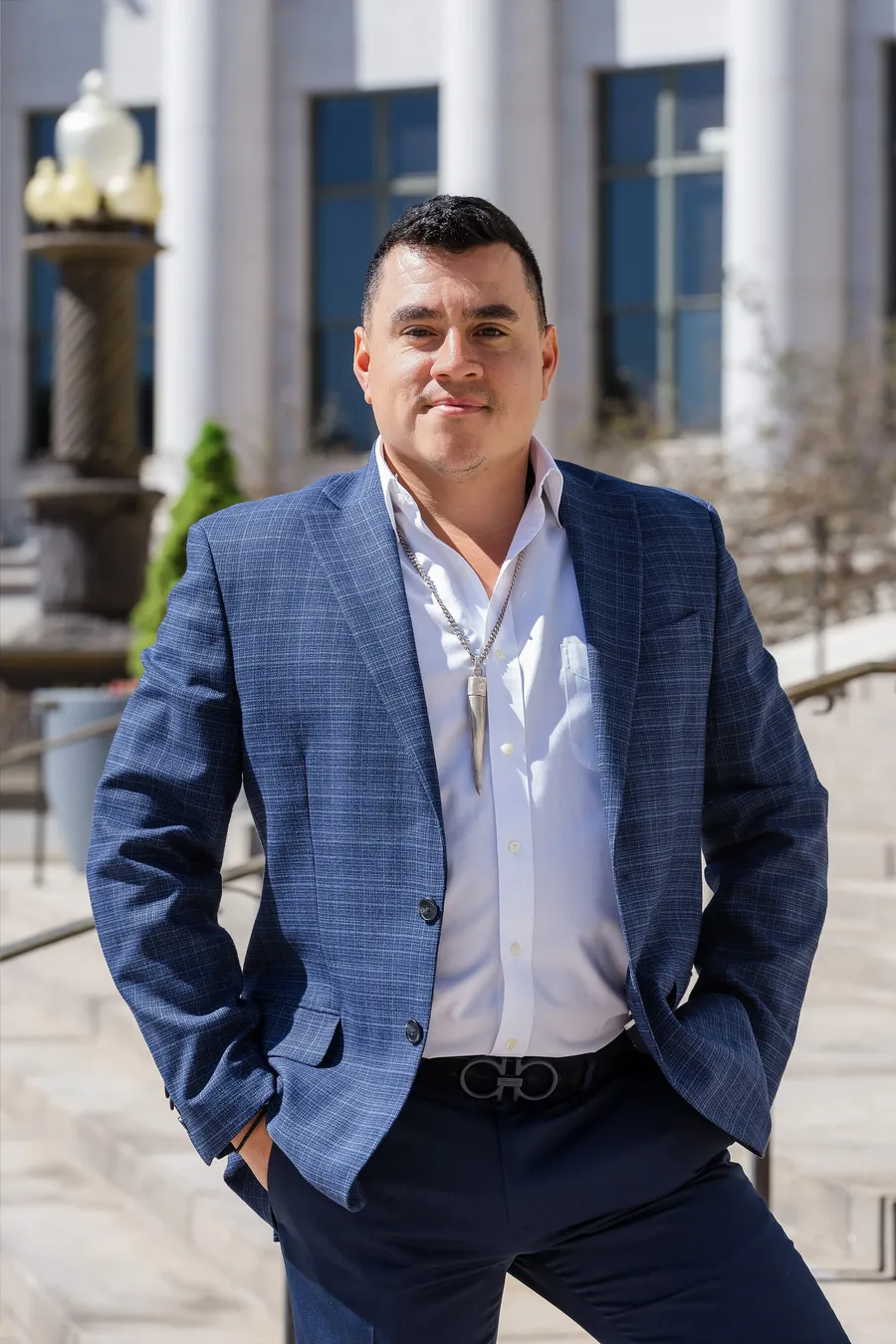 Alfredo Reyes outside the Denver City & County Building
